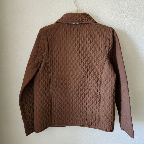 Cervelle Quilted Reversible Jacket Vintage Women's Size 8 Brown Plaid - Picture 3 of 6